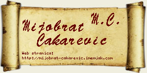 Mijobrat Čakarević vizit kartica